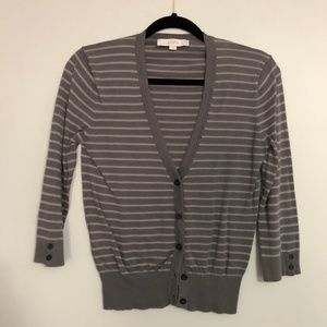 Ann Taylor LOFT S Cardigan Gray